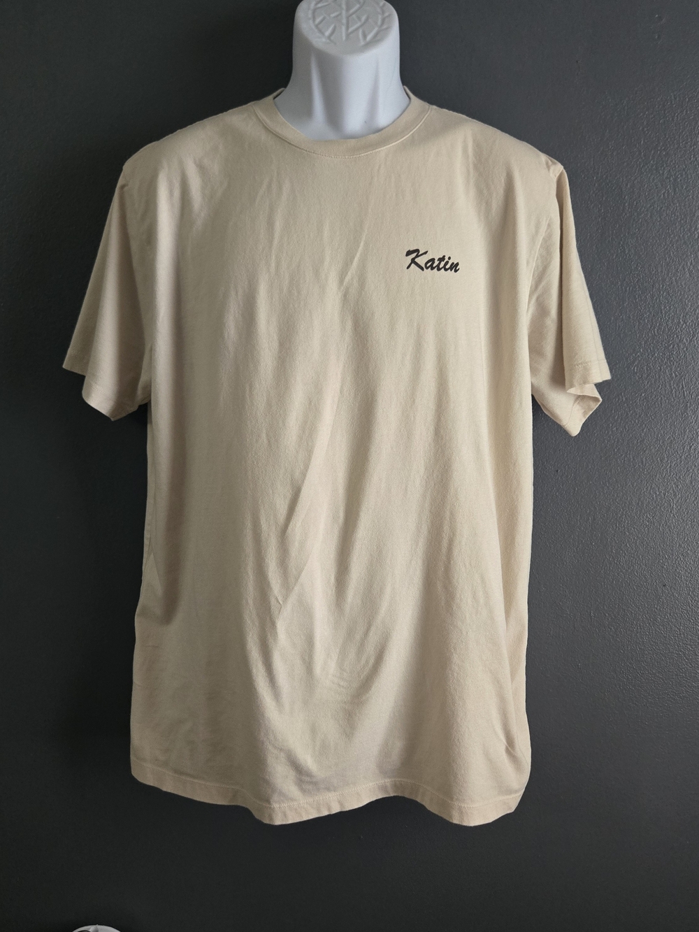 Katin Shallows Vintage Surf Cream Short Sleeve Crewneck Tee Retro Beachwear XL